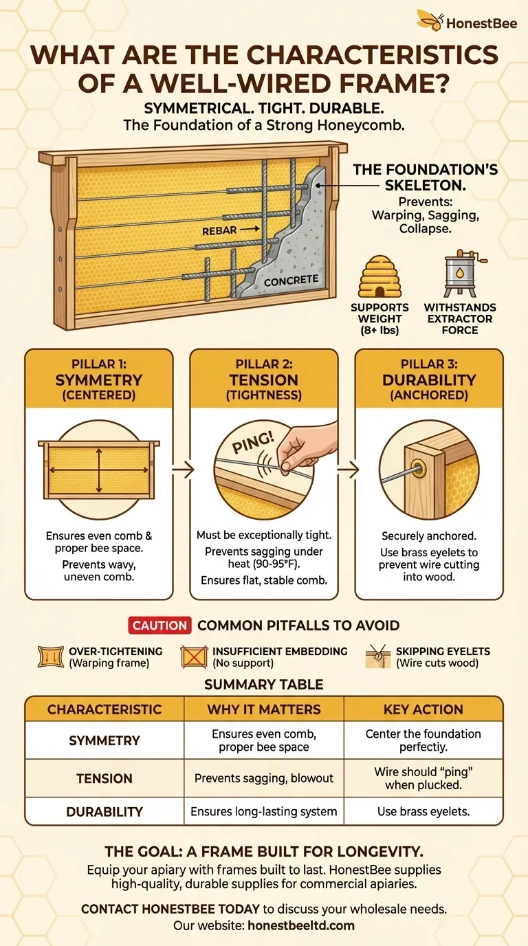 Quais são as características de uma armação bem aramada? Construa uma Base Sólida para a Sua Colmeia Guia Visual