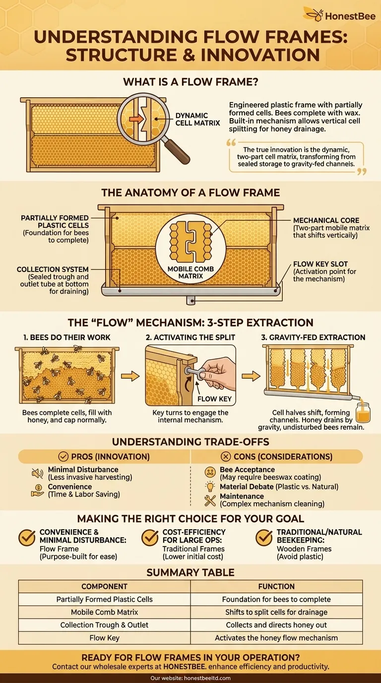 What is the structure of Flow Frames? The Ingenious Design for Effortless Honey Harvesting Visual Guide