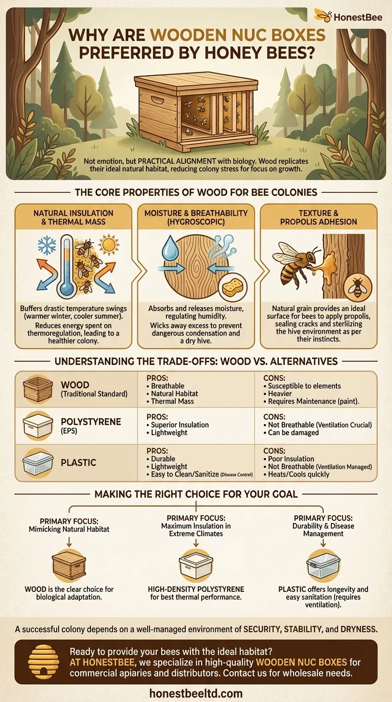 Why are wooden nuc boxes preferred by honey bees? Unlock the Natural Habitat Advantage Visual Guide