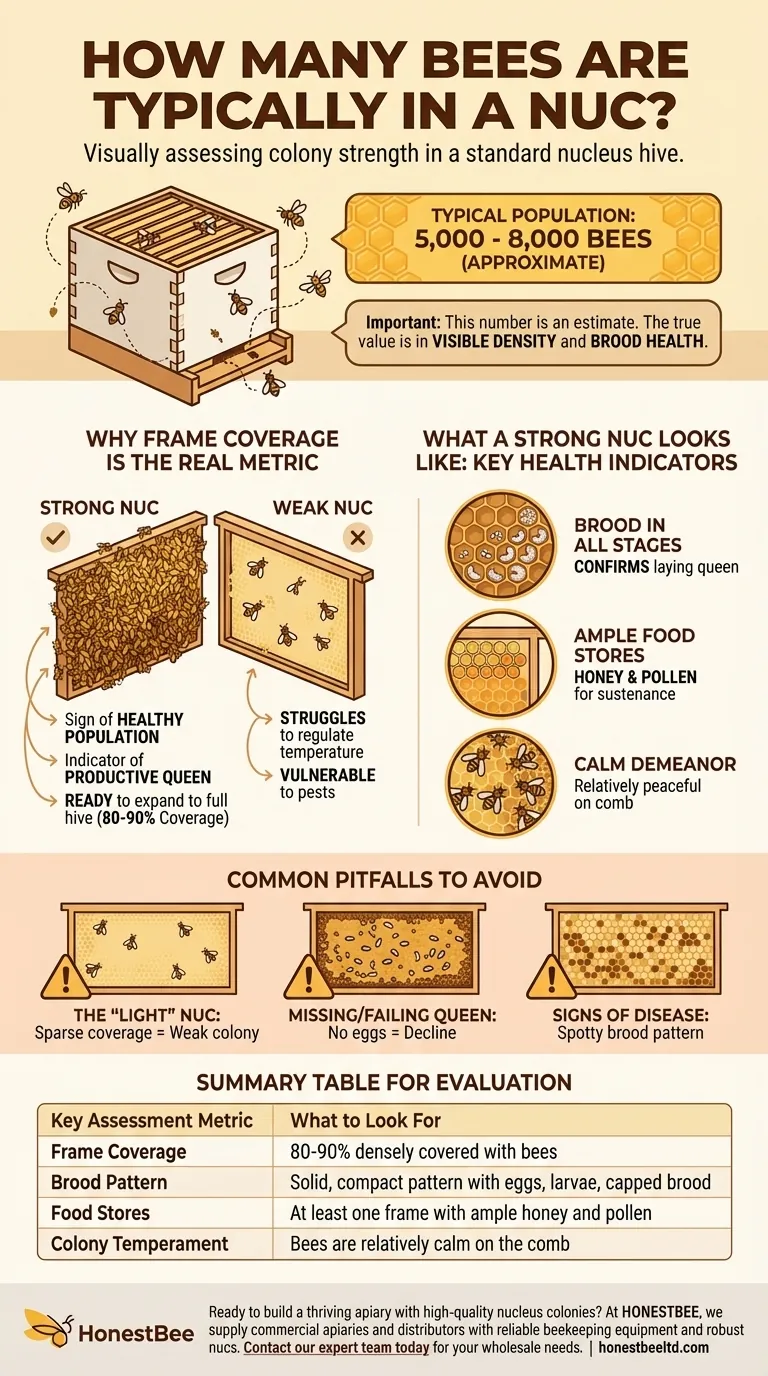 핵군에는 보통 몇 마리의 벌이 있나요? 강력한 시작을 위한 벌집 프레임 밀도 평가 시각적 가이드
