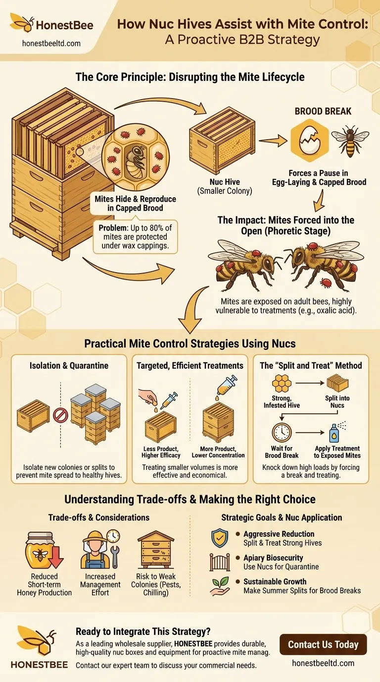 How do nuc hives assist with mite control? A Proactive Strategy for Varroa Management Visual Guide