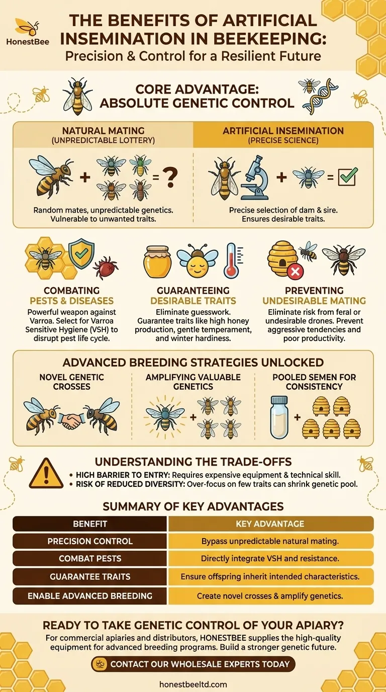 Quels sont les avantages de l'insémination artificielle en apiculture ? Débloquez une génétique de précision pour une santé supérieure des abeilles Guide Visuel