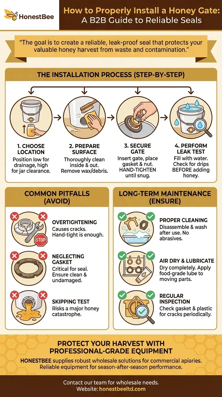 Comment installer correctement une vanne à miel ? Prévenir les fuites et protéger votre récolte de miel Guide Visuel