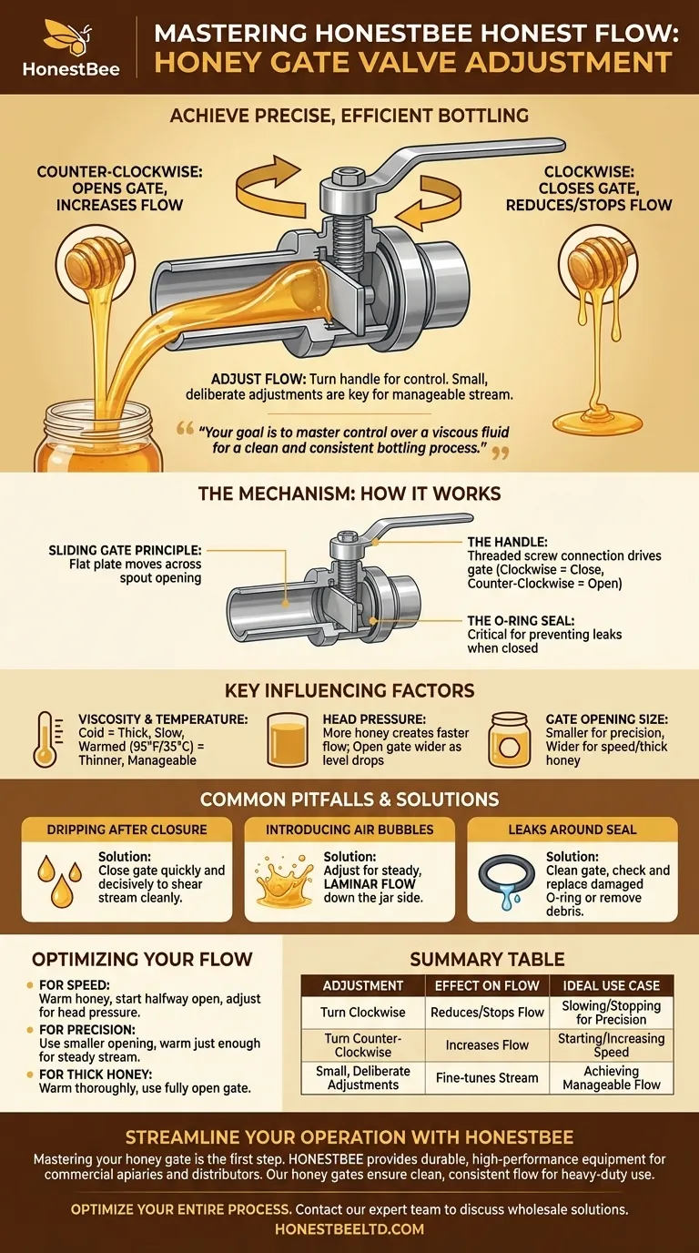 如何使用蜂蜜闸阀调节蜂蜜流量？掌握您的灌装线的精确控制 图解指南