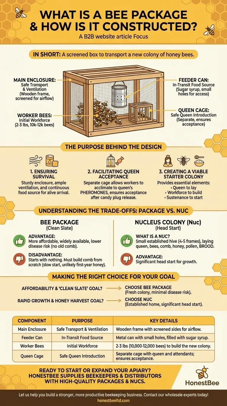 ¿Qué es un paquete de abejas y cómo se construye? Una guía completa para comenzar su colmena Guía Visual