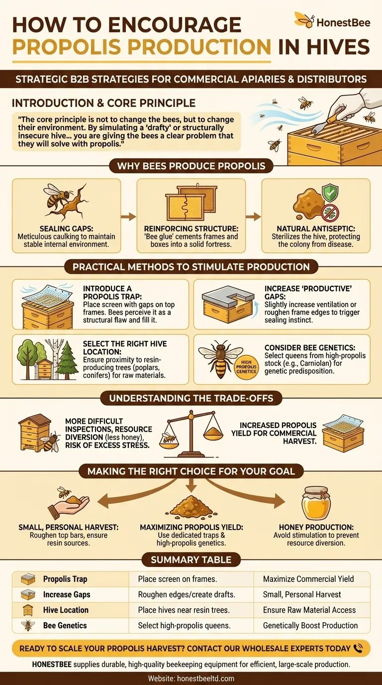 Как пчеловоды могут стимулировать производство прополиса в своих ульях? Увеличьте урожайность с помощью стратегического управления ульем Визуальное руководство