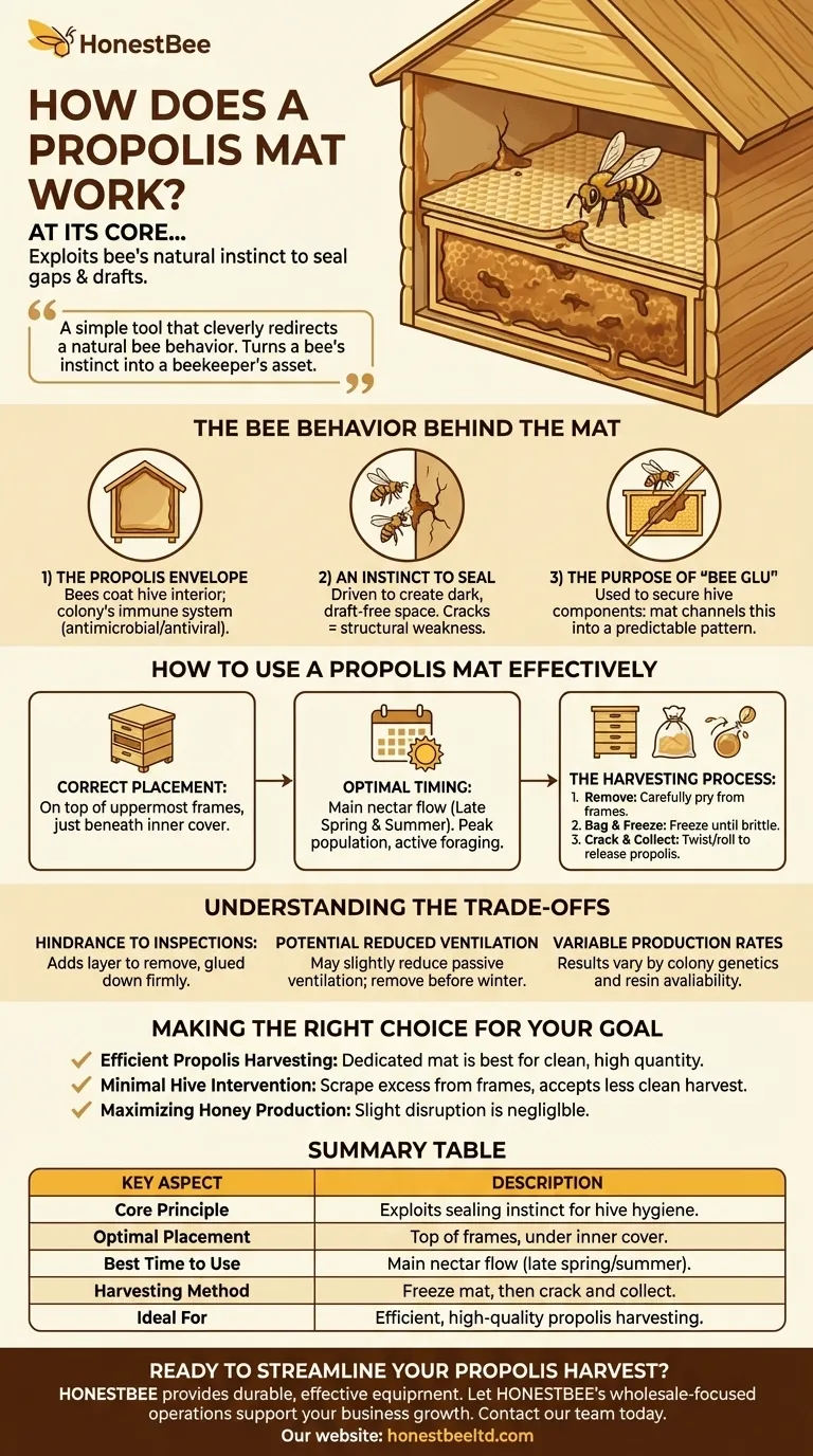 蜂胶垫是如何运作的？将蜜蜂的本能转化为可收获的资产 图解指南