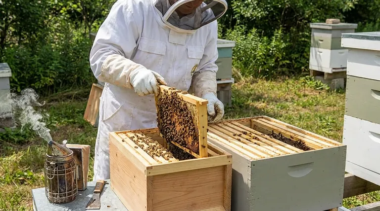 Какие шаги включает в себя перенос рамок из нуклеусного ящика в улей? Руководство по плавному и наименее стрессовому перемещению колонии