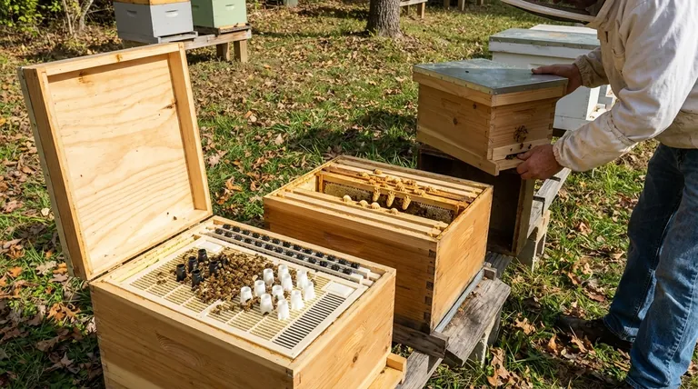 What are the specialized hives used in queen rearing? Master the 3-Hive System for Queen Success