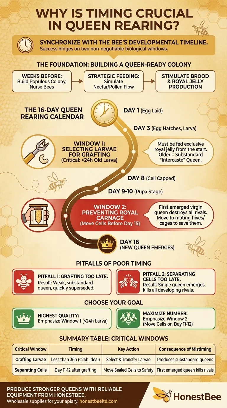 Pourquoi le calendrier est-il crucial dans l'élevage des reines ? Maîtrisez les 2 fenêtres critiques pour réussir Guide Visuel