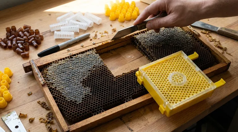 ¿Cómo preparas el cuadro para el kit de cría de reinas? Aumenta la aceptación de la reina y la calidad larvaria