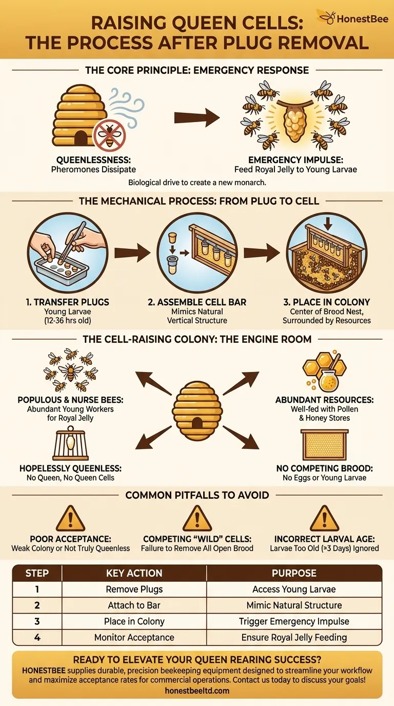 كيف يتم تربية ملكات النحل بعد إزالة السدادات؟ إتقان فن تربية الملكات دليل مرئي
