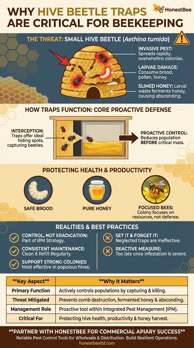 Why are hive beetle traps important for beekeepers? Protect Your Hive from a Devastating Infestation Visual Guide