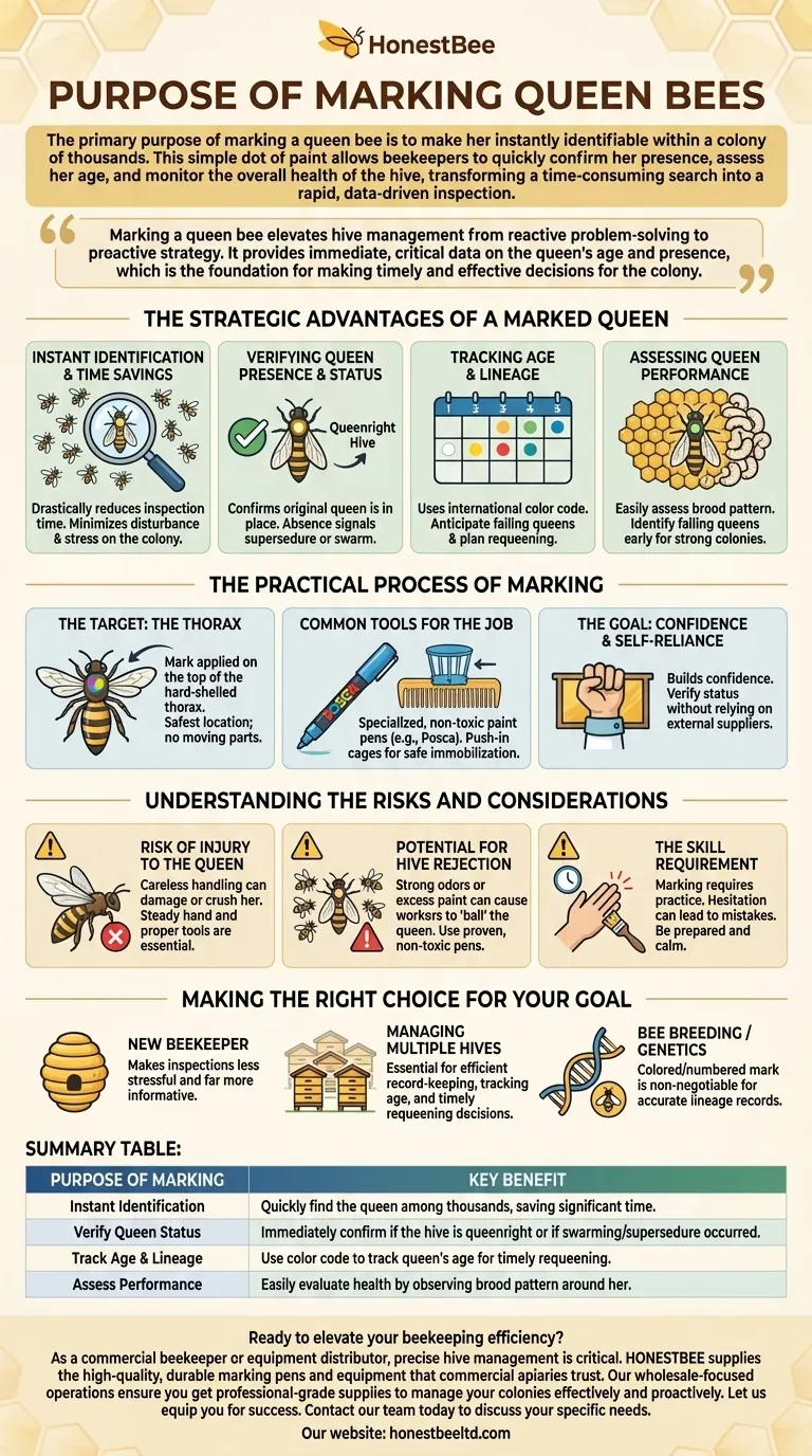 What is the purpose of marking queen bees? Achieve Proactive Hive Management & Efficiency Visual Guide