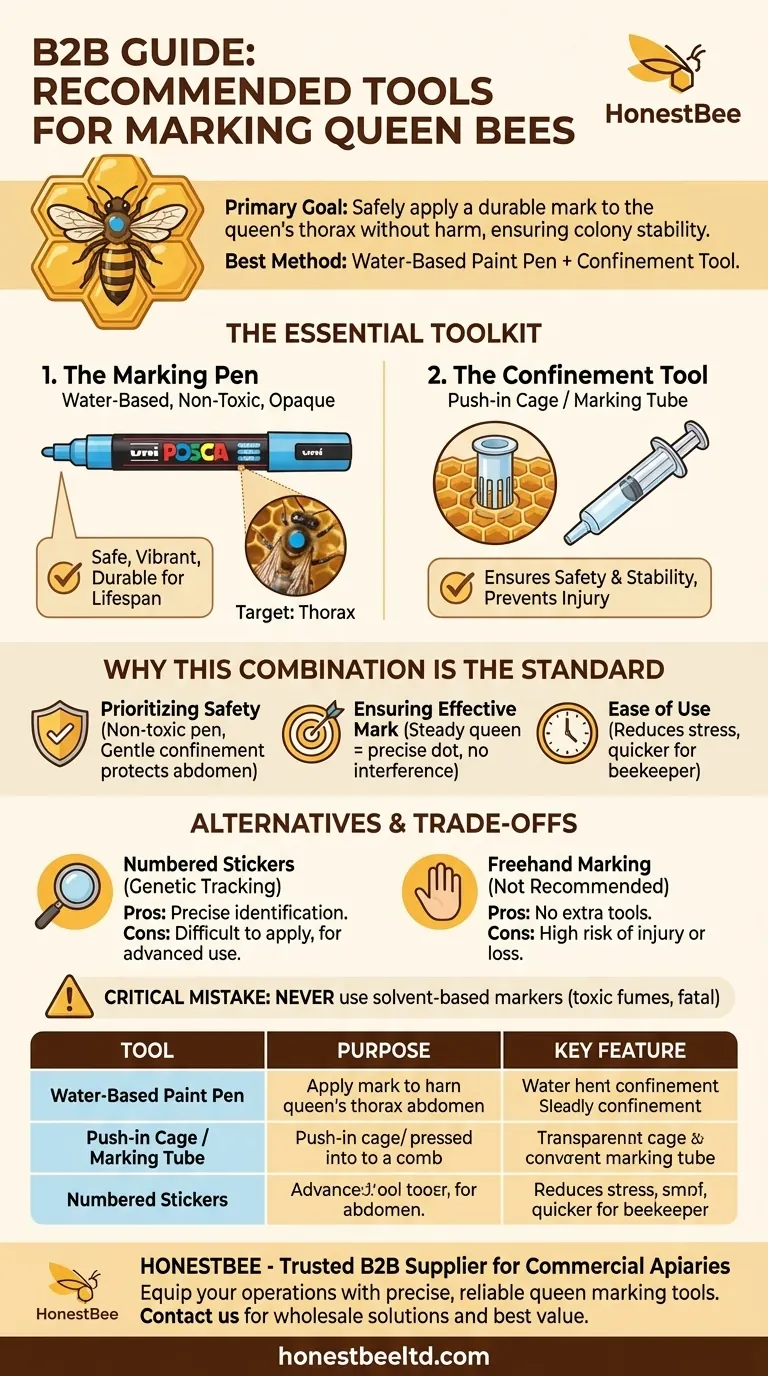 What tools are recommended for marking queen bees? Safely Identify Your Queen with the Right Kit Visual Guide