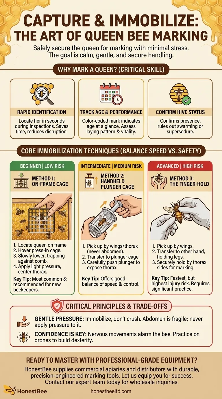 Как поймать и обездвижить пчелу для метки? Освойте безопасное обращение с маткой для вашей пасеки Визуальное руководство