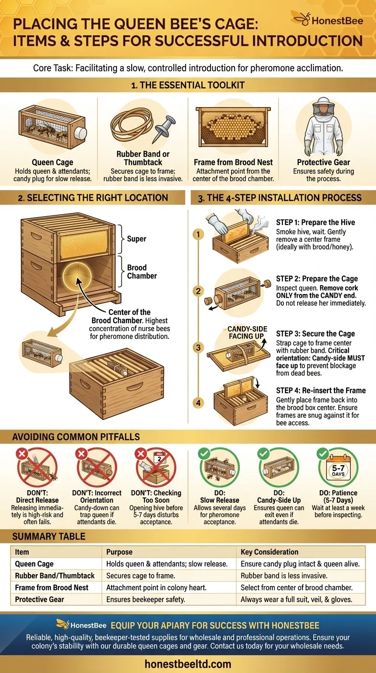 Какие предметы необходимы для размещения клеточки с пчелиной маткой в улье? Руководство по успешному подсаживанию матки Визуальное руководство