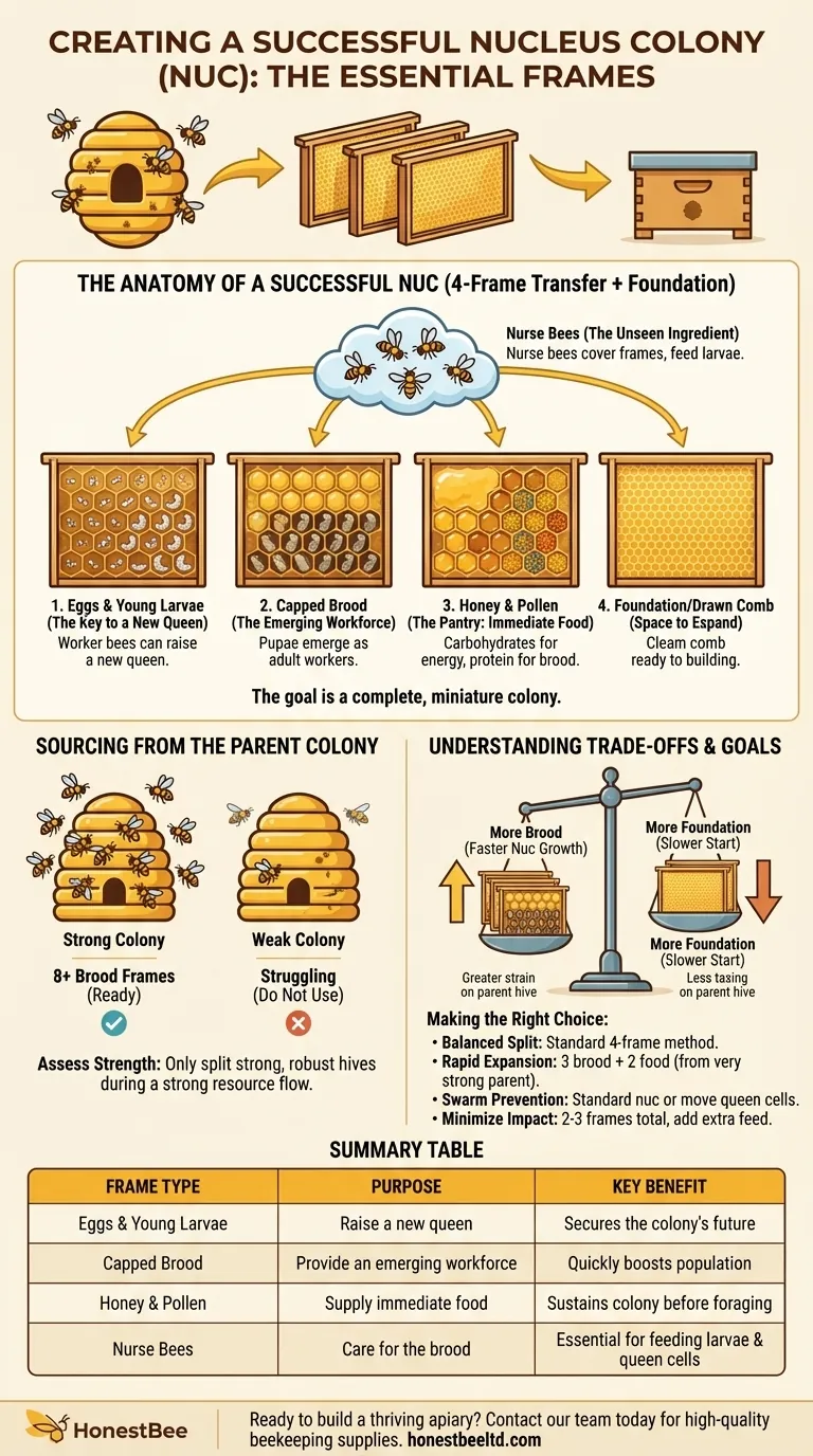 核（Nuc）を作るために親コロニーから採取すべきフレームは？強固な核コロニーを構築するためのガイド ビジュアルガイド
