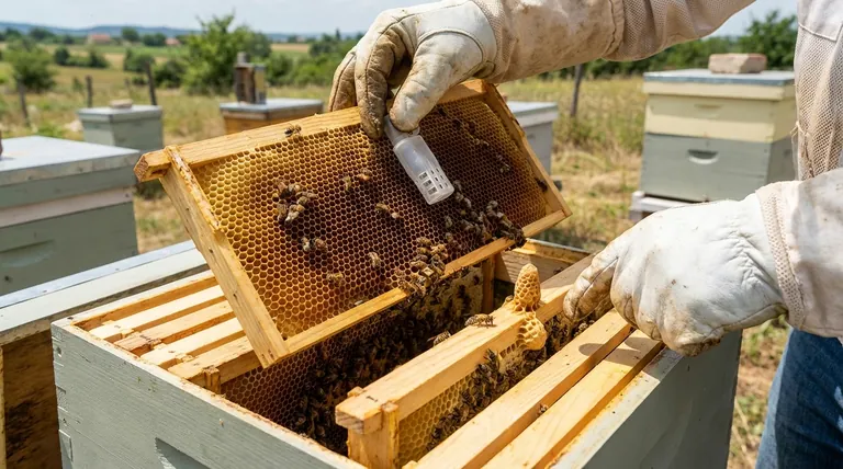 새로 만든 소군(nuc)의 여왕 없는 상태를 어떻게 해결할 수 있을까요? 번성하는 벌통을 위한 올바른 경로를 선택하세요.