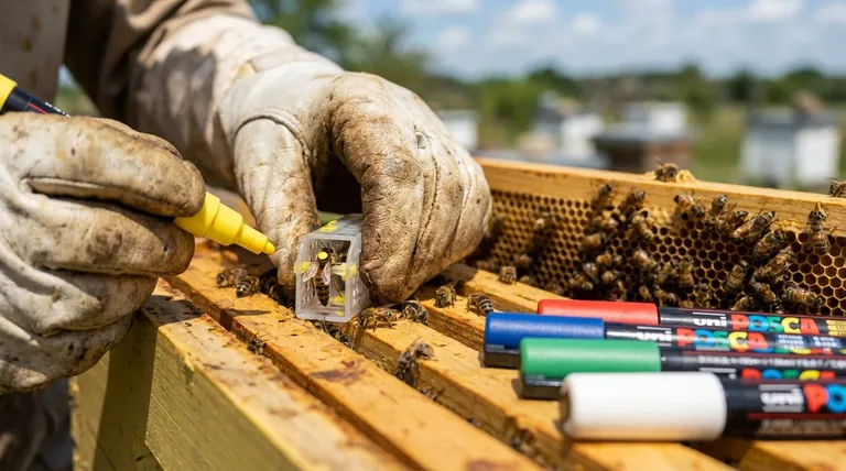 여왕벌 표식의 주요 장점은 무엇인가요? 여왕벌을 즉시 식별하고 추적하세요