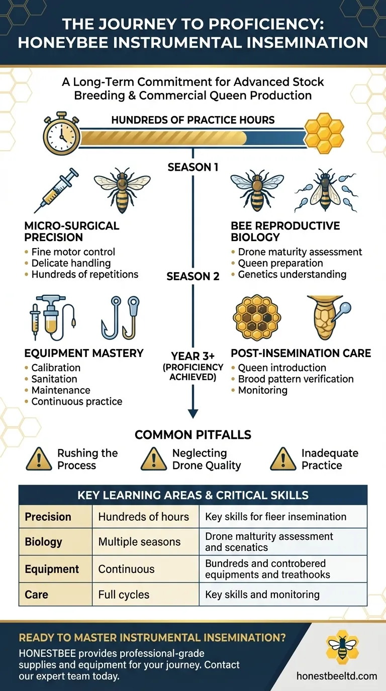 How long does it take to master instrumental insemination? A 2-Year Journey to Queen Rearing Proficiency Visual Guide