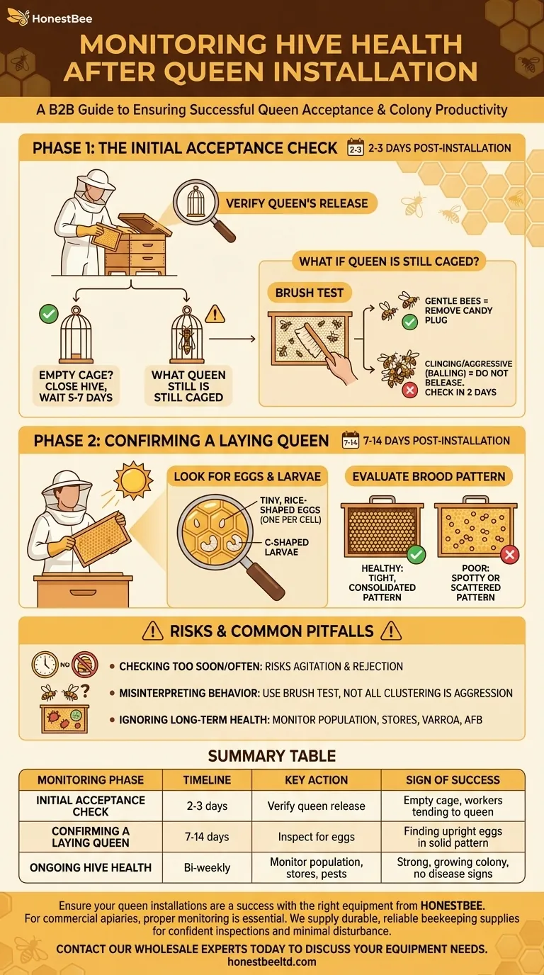 How can you monitor hive health after queen installation? A Step-by-Step Guide to Success Visual Guide