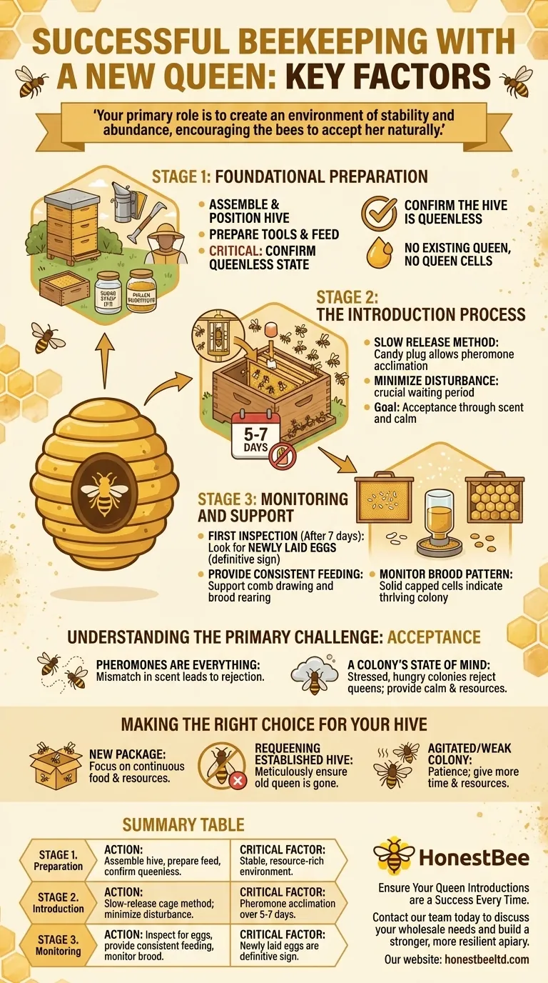 Каковы ключевые факторы успешного пчеловодства с новой маткой? Руководство по безупречному введению матки Визуальное руководство