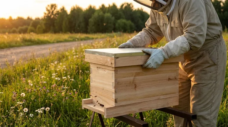 How should a beekeeper relocate a new colony in a nuc box? Master the 5-5 Rule for Success