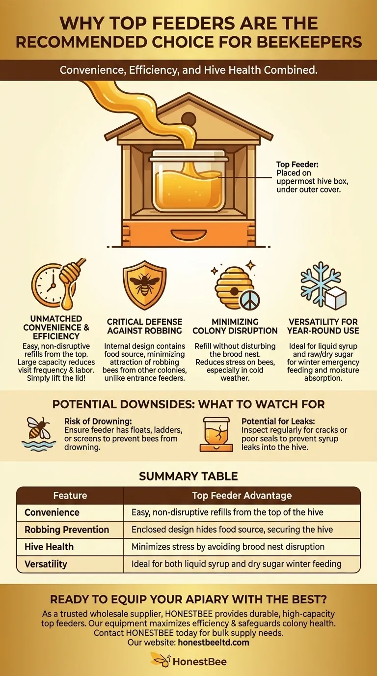 Qual è il tipo di alimentatore raccomandato e perché? Alimentatori superiori per una salute e un'efficienza superiori dell'alveare Guida Visiva