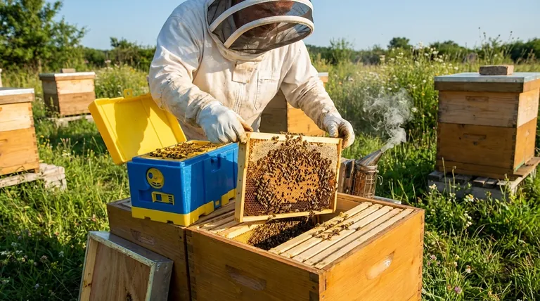 What is the key step when hiving a nucleus colony? Ensure a Stress-Free Transfer for a Thriving Hive
