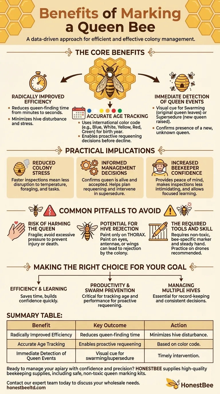 Was sind die Vorteile der Markierung einer Bienenkönigin? Steigern Sie Effizienz & Schwarmgesundheit Visuelle Anleitung
