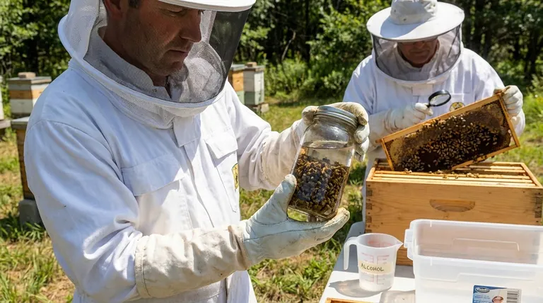 What precautions should be taken during an alcohol wash? Protect Your Queen and Get Accurate Mite Counts