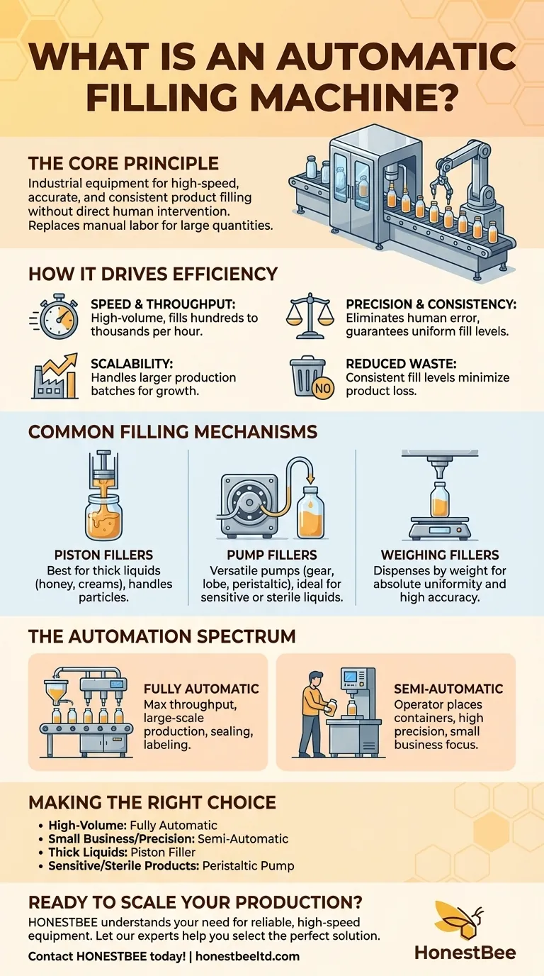 What is an automatic filling machine? Boost Production Speed & Accuracy Visual Guide