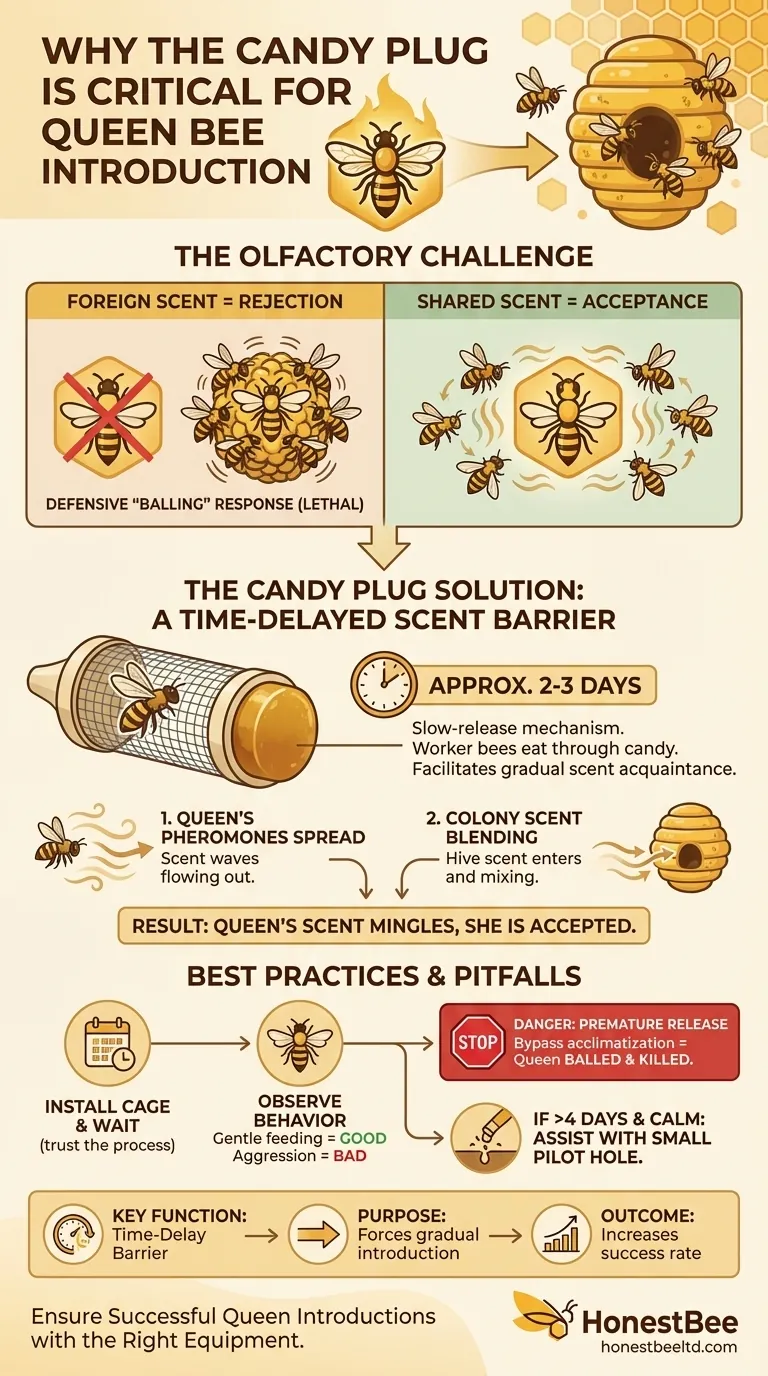 Perché la caramella nelle gabbie di spedizione è importante? Assicurati che la tua ape regina sia accettata dall'alveare Guida Visiva