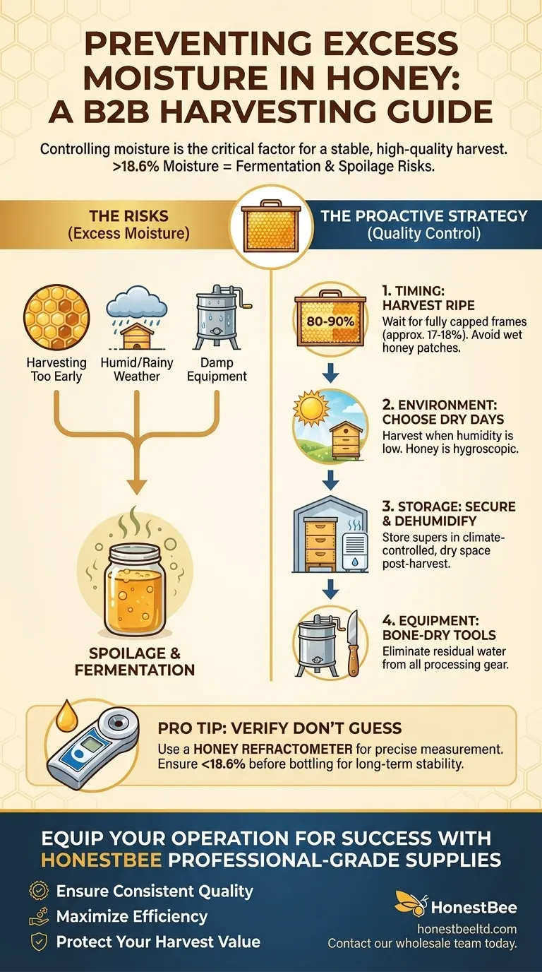 収穫時の蜂蜜の過剰な湿気を防ぐためのヒントにはどのようなものがありますか？安定した収穫のための必須ステップ ビジュアルガイド
