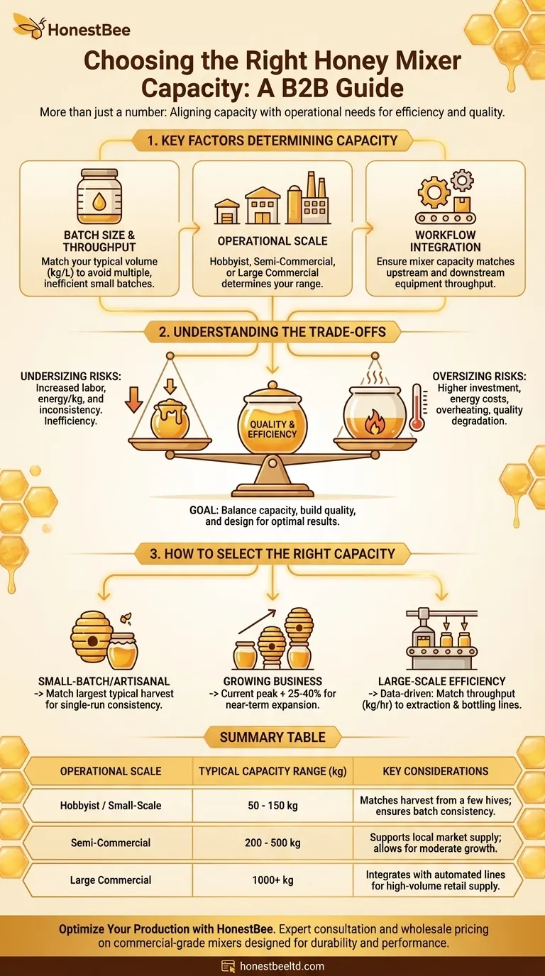 Welche Kapazitätsoptionen gibt es für den Honigrührwerk? Wählen Sie die richtige Größe für Ihren Maßstab Visuelle Anleitung