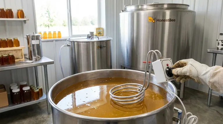 What are the available options for the honey mixer's capacity? Choose the Right Size for Your Scale