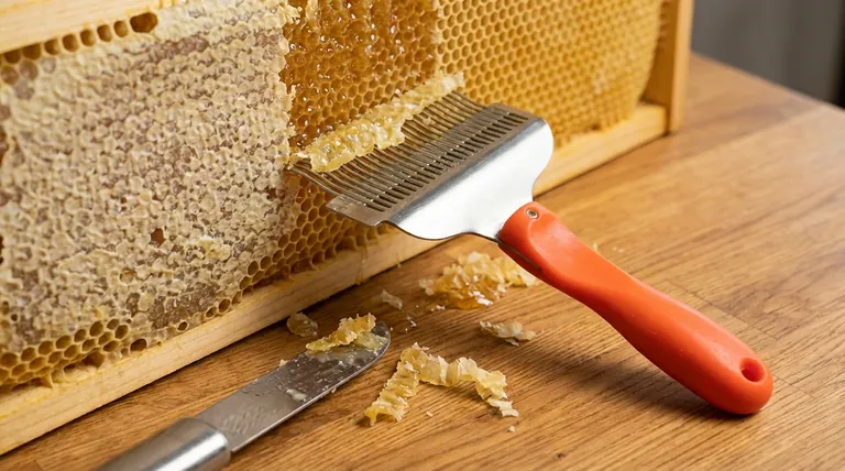 What tools can be used to remove the beeswax capping? Choose the Right Tool for Your Harvest
