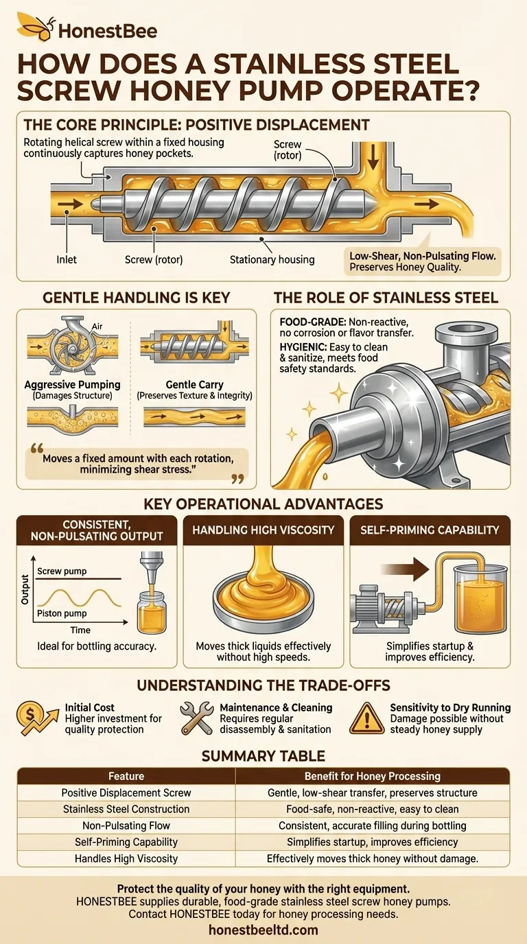 Come funziona una pompa per miele a vite in acciaio inossidabile? Una guida al trasferimento delicato e di alta qualità del miele Guida Visiva
