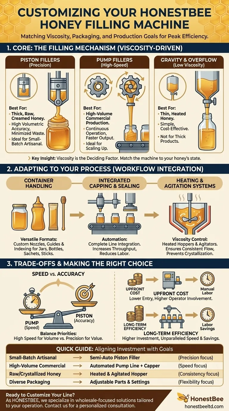 What are the customization options available for honey filling machines? Tailor Your Equipment for Peak Efficiency Visual Guide