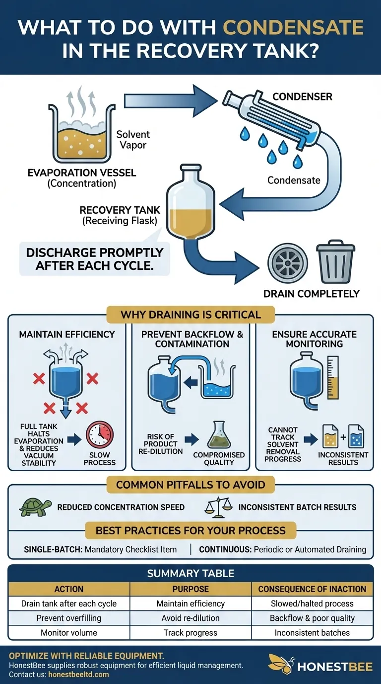 농축 공정 중 회수 탱크의 응축수는 어떻게 처리해야 합니까? 최고의 시스템 효율성을 보장하십시오 시각적 가이드