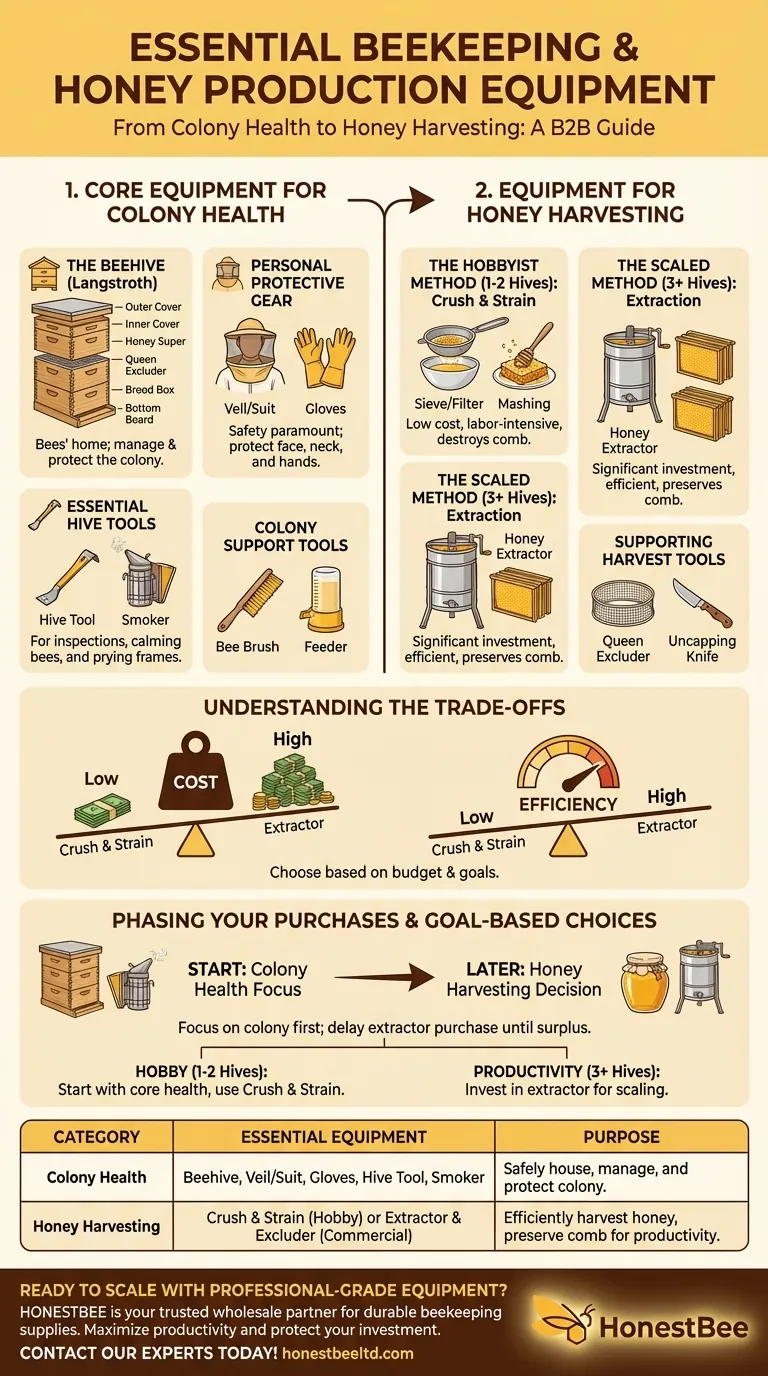 What equipment is necessary for beekeeping and honey production? Essential Gear for Hobbyists & Commercial Apiaries Visual Guide