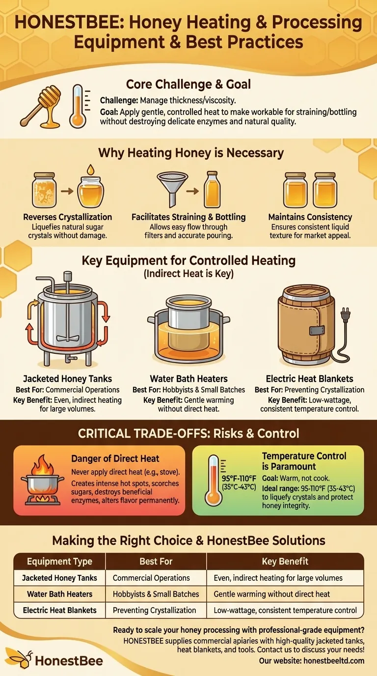 What equipment is commonly used for heating and processing honey? Essential Tools for Every Beekeeper Visual Guide