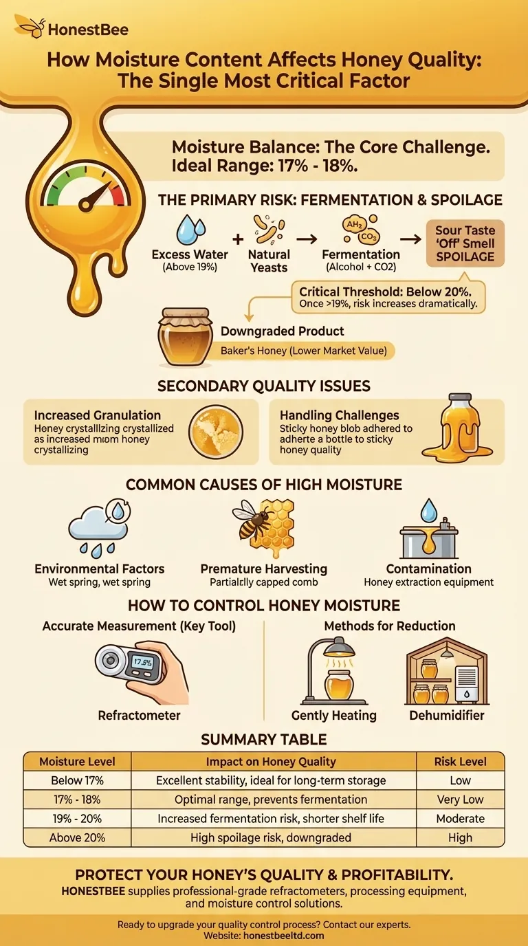 How does moisture content affect honey quality? Prevent Spoilage and Preserve Value Visual Guide