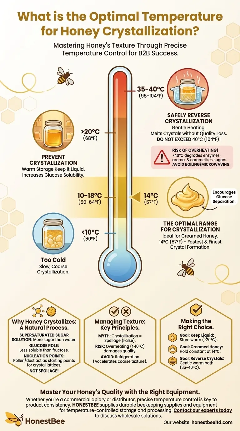 Какая оптимальная температура для кристаллизации меда? Контроль текстуры для жидкого или кремообразного меда Визуальное руководство