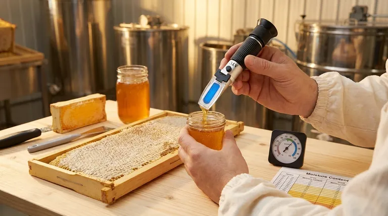 꿀 가공 시 수분 함량을 조절하는 것이 왜 중요할까요? 발효를 방지하고 품질을 극대화합니다.