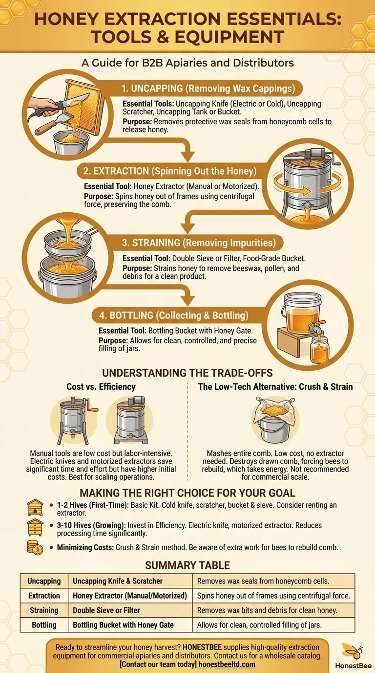 蜂蜜の採集に必要な不可欠な道具と設備は何ですか？養蜂家のためのガイド ビジュアルガイド