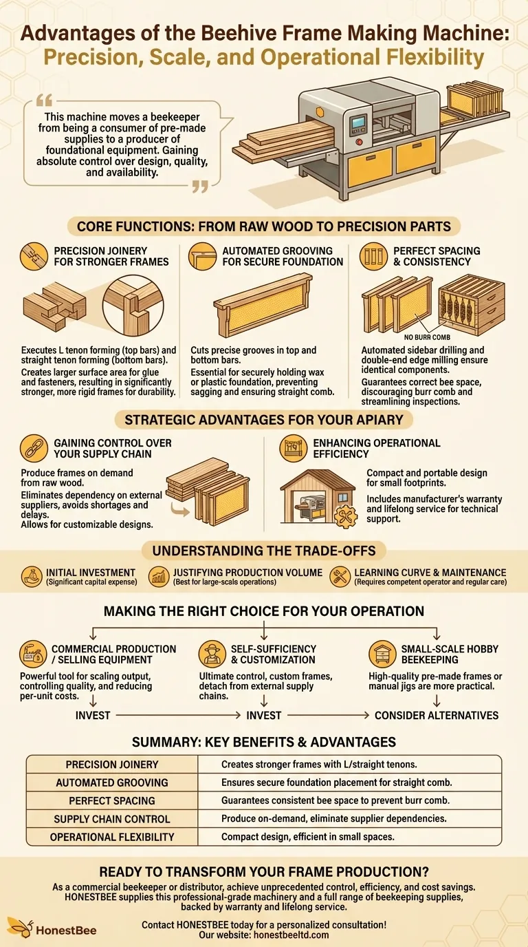 What are the advantages of using the Beehive Frame Making Machine? Boost Apiary Efficiency & Self-Sufficiency Visual Guide