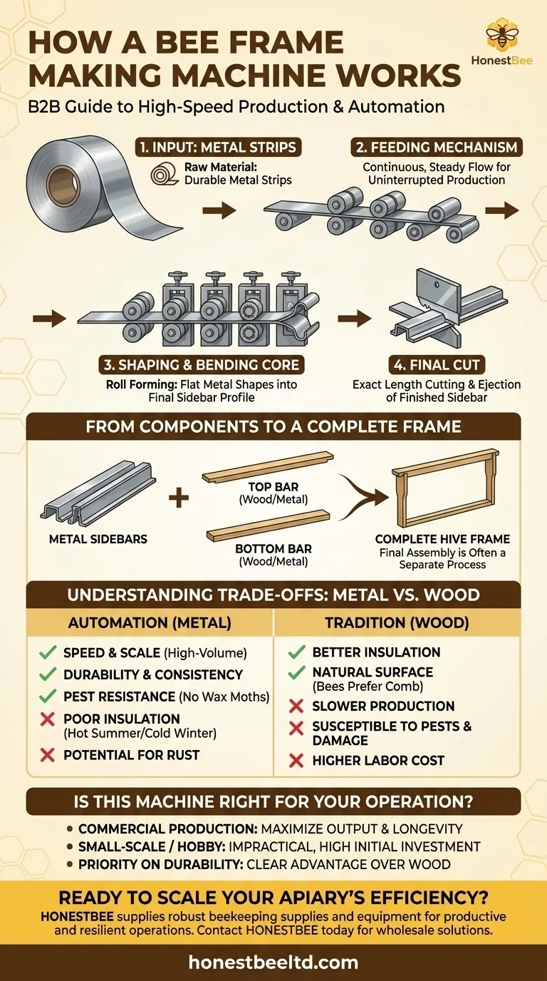蜂箱框架制造机如何工作？自动化金属框架生产指南 图解指南
