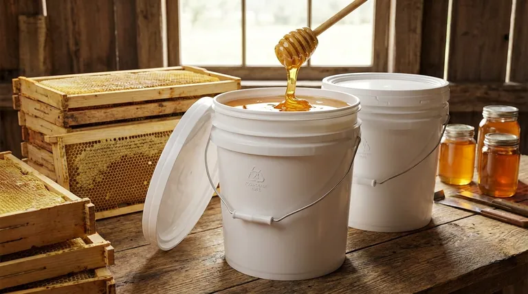 È possibile conservare il miele in un secchio di plastica? Sì, con l'HDPE di grado alimentare appropriato.